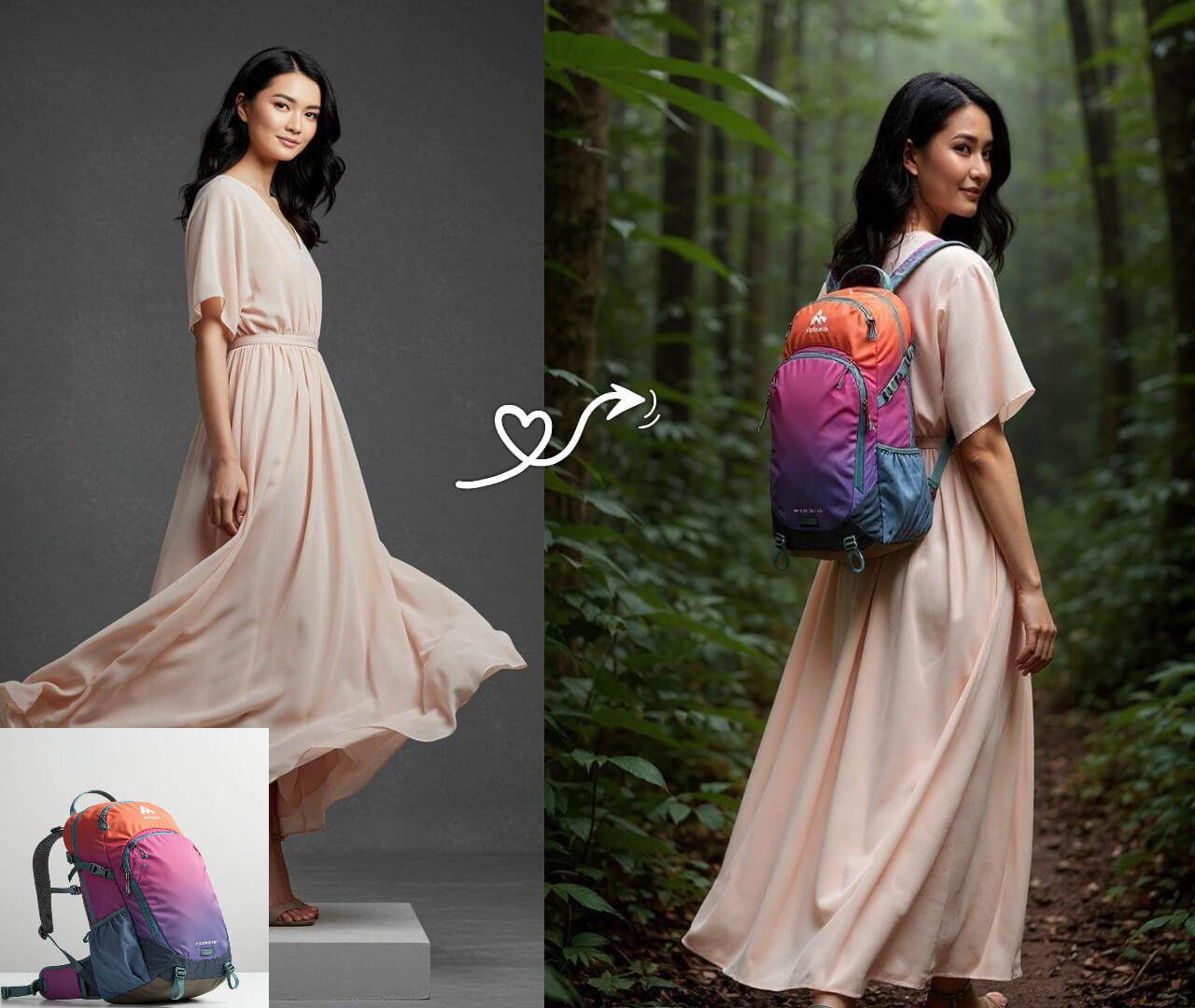 AI image transformation example